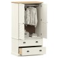 vidaXL Kleiderschrank VIGO Weiß 90x55x176 cm Massivholz Kiefer vidaXL Kleiderschrank VIGO Weiß 90x55x176 cm Massivholz Kiefer