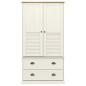vidaXL Kleiderschrank VIGO Weiß 90x55x176 cm Massivholz Kiefer vidaXL Kleiderschrank VIGO Weiß 90x55x176 cm Massivholz Kiefer