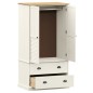 vidaXL Kleiderschrank VIGO Weiß 90x55x176 cm Massivholz Kiefer vidaXL Kleiderschrank VIGO Weiß 90x55x176 cm Massivholz Kiefer