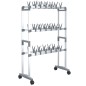 vidaXL Schuhregal mit Rollen Silbern 66x27x100 cm vidaXL Schuhregal mit Rollen Silbern 66x27x100 cm