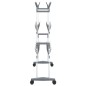 vidaXL Schuhregal mit Rollen Silbern 66x27x100 cm vidaXL Schuhregal mit Rollen Silbern 66x27x100 cm