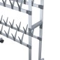 vidaXL Schuhregal mit Rollen Silbern 66x27x100 cm vidaXL Schuhregal mit Rollen Silbern 66x27x100 cm