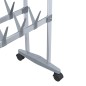 vidaXL Schuhregal mit Rollen Silbern 66x27x100 cm vidaXL Schuhregal mit Rollen Silbern 66x27x100 cm
