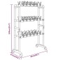 vidaXL Schuhregal mit Rollen Silbern 66x27x100 cm vidaXL Schuhregal mit Rollen Silbern 66x27x100 cm