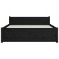 vidaXL Massivholzbett Schwarz 120x190 cm vidaXL Massivholzbett Schwarz 120x190 cm