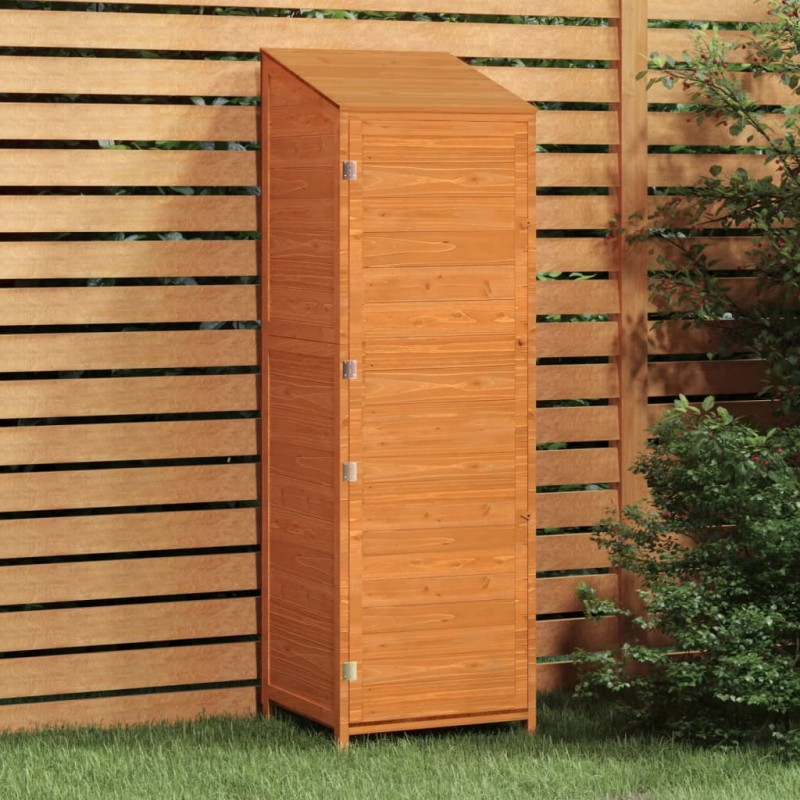 vidaXL Geräteschuppen Braun 55x52x174,5 cm Massivholz Tanne vidaXL Geräteschuppen Braun 55x52x174,5 cm Massivholz Tanne