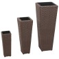 vidaXL Garten-Hochbeet 3-tlg. Poly Rattan Braun vidaXL Garten-Hochbeet 3-tlg. Poly Rattan Braun