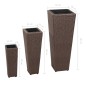 vidaXL Garten-Hochbeet 3-tlg. Poly Rattan Braun vidaXL Garten-Hochbeet 3-tlg. Poly Rattan Braun