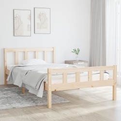 vidaXL Massivholzbett 90x200 cm