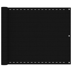 vidaXL Balkon-Sichtschutz Schwarz 75x400 cm HDPE
