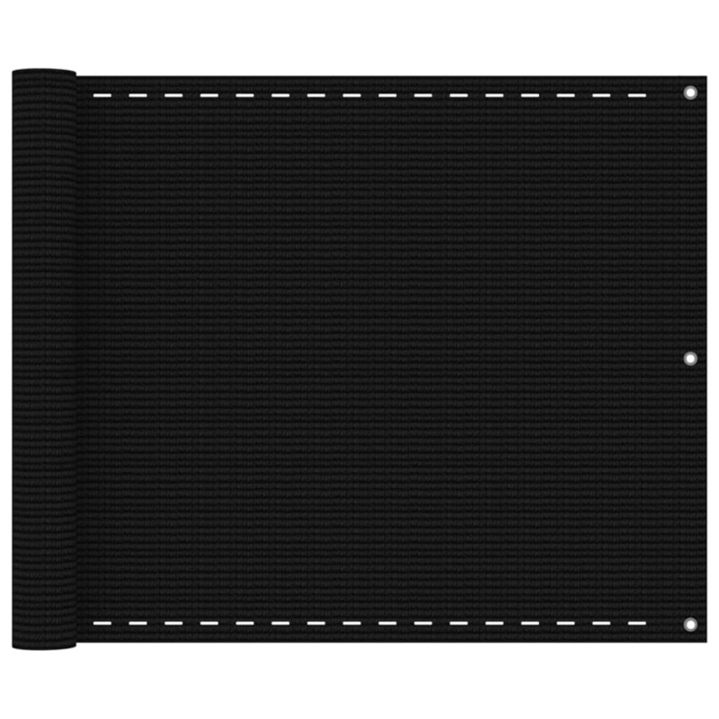 vidaXL Balkon-Sichtschutz Schwarz 75x400 cm HDPE vidaXL Balkon-Sichtschutz Schwarz 75x400 cm HDPE
