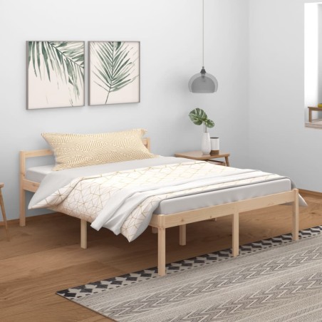 vidaXL Seniorenbett 150x200 cm Massivholz Kiefer