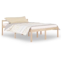 vidaXL Seniorenbett 150x200 cm Massivholz Kiefer