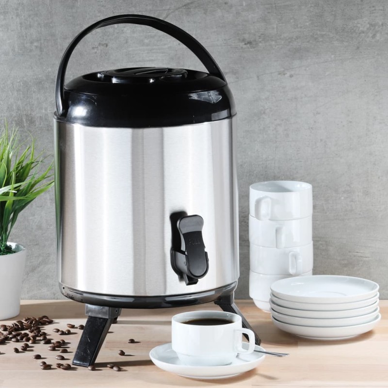 HI Thermo-Getränkespender 8 L 23 cm Silbern