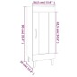 vidaXL Sideboard Sonoma-Eiche 34,5x34x90 cm Holzwerkstoff vidaXL Sideboard Sonoma-Eiche 34,5x34x90 cm Holzwerkstoff