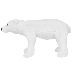 vidaXL Plüschtier Eisbär Stehend Plüsch Weiß XXL