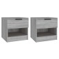 vidaXL Nachttische 2 Stk. Grau Sonoma Holzwerkstoff vidaXL Nachttische 2 Stk. Grau Sonoma Holzwerkstoff
