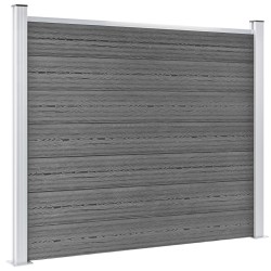 vidaXL Zaunelement WPC 180x146 cm Grau