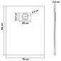 vidaXL Duschwanne SMC Weiß 90×70 cm vidaXL Duschwanne SMC Weiß 90×70 cm