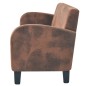 vidaXL 3-Sitzer Sofa Kunstleder Wildleder-Optik Braun vidaXL 3-Sitzer Sofa Kunstleder Wildleder-Optik Braun