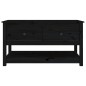 vidaXL Couchtisch Schwarz 102x49x55 cm Massivholz Kiefer vidaXL Couchtisch Schwarz 102x49x55 cm Massivholz Kiefer