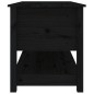 vidaXL Couchtisch Schwarz 102x49x55 cm Massivholz Kiefer vidaXL Couchtisch Schwarz 102x49x55 cm Massivholz Kiefer