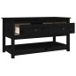vidaXL Couchtisch Schwarz 102x49x55 cm Massivholz Kiefer vidaXL Couchtisch Schwarz 102x49x55 cm Massivholz Kiefer