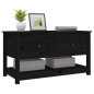 vidaXL Couchtisch Schwarz 102x49x55 cm Massivholz Kiefer vidaXL Couchtisch Schwarz 102x49x55 cm Massivholz Kiefer