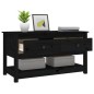 vidaXL Couchtisch Schwarz 102x49x55 cm Massivholz Kiefer vidaXL Couchtisch Schwarz 102x49x55 cm Massivholz Kiefer