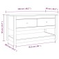 vidaXL Couchtisch Schwarz 102x49x55 cm Massivholz Kiefer vidaXL Couchtisch Schwarz 102x49x55 cm Massivholz Kiefer