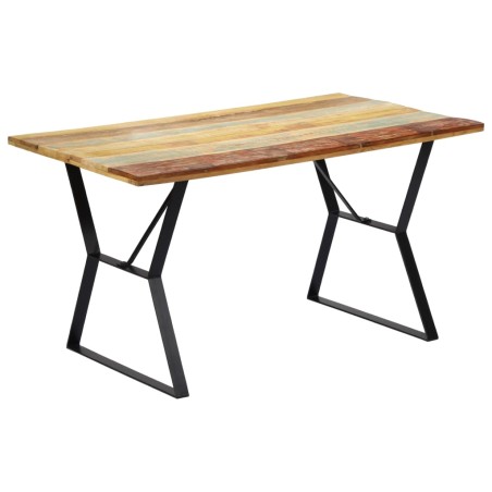 vidaXL Esstisch 140x80x76 cm Altholz Massiv