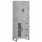 Highboard Betongrau 69,5x34x180 cm Holzwerkstoff Highboard Betongrau 69,5x34x180 cm Holzwerkstoff