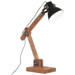 vidaXL Schreibtischlampe Industriestil Schwarz Rund 58x18x90 cm E27  