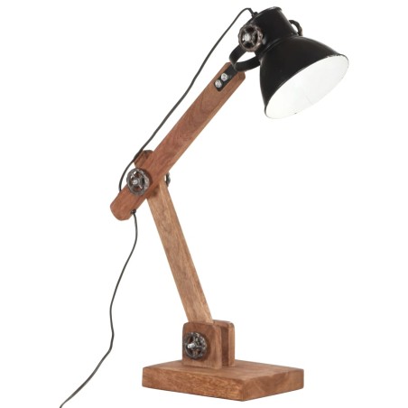 vidaXL Schreibtischlampe Industriestil Schwarz Rund 58x18x90 cm E27  