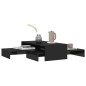 vidaXL Satztisch-Set Hochglanz-Schwarz 100x100x26,5 cm vidaXL Satztisch-Set Hochglanz-Schwarz 100x100x26,5 cm