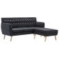 Sofa L-Form Stoff 171,5x138x81,5 cm Dunkelgrau Sofa L-Form Stoff 171,5x138x81,5 cm Dunkelgrau