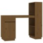 vidaXL Schreibtisch Honigbraun 110x53x117 cm Massivholz Kiefer vidaXL Schreibtisch Honigbraun 110x53x117 cm Massivholz Kiefer