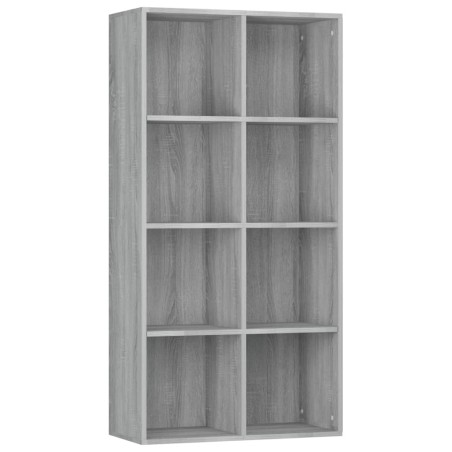 vidaXL Bücherregal/Sideboard Grau Sonoma 66×30×130 cm Holzwerkstoff