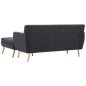Sofa L-Form Stoff 171,5x138x81,5 cm Dunkelgrau Sofa L-Form Stoff 171,5x138x81,5 cm Dunkelgrau