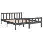 vidaXL Massivholzbett Grau 120x200 cm vidaXL Massivholzbett Grau 120x200 cm