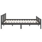 vidaXL Massivholzbett Grau 120x200 cm vidaXL Massivholzbett Grau 120x200 cm