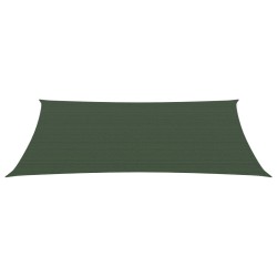vidaXL Sonnensegel 160 g/m² Dunkelgrün 2x4,5 m HDPE