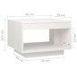 vidaXL Couchtisch Weiß 50x50x33,5 cm Kiefer Massivholz vidaXL Couchtisch Weiß 50x50x33,5 cm Kiefer Massivholz