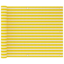 vidaXL Balkon-Sichtschutz Gelb und Weiß 75x300 cm HDPE