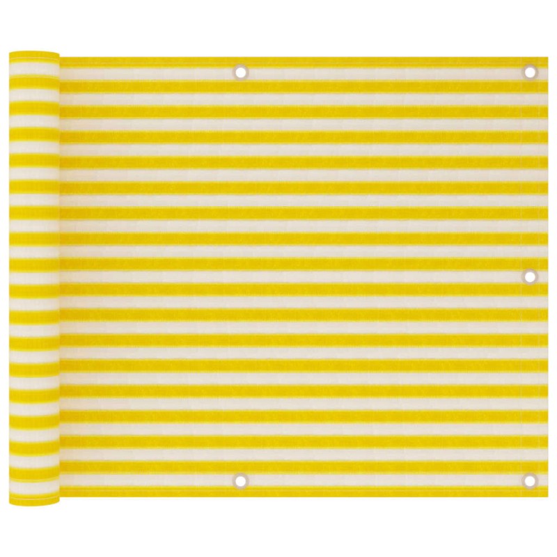 vidaXL Balkon-Sichtschutz Gelb und Weiß 75x300 cm HDPE vidaXL Balkon-Sichtschutz Gelb und Weiß 75x300 cm HDPE