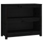 vidaXL Bücherregal Schwarz 80x35x68 cm Massivholz Kiefer vidaXL Bücherregal Schwarz 80x35x68 cm Massivholz Kiefer