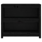 vidaXL Bücherregal Schwarz 80x35x68 cm Massivholz Kiefer vidaXL Bücherregal Schwarz 80x35x68 cm Massivholz Kiefer