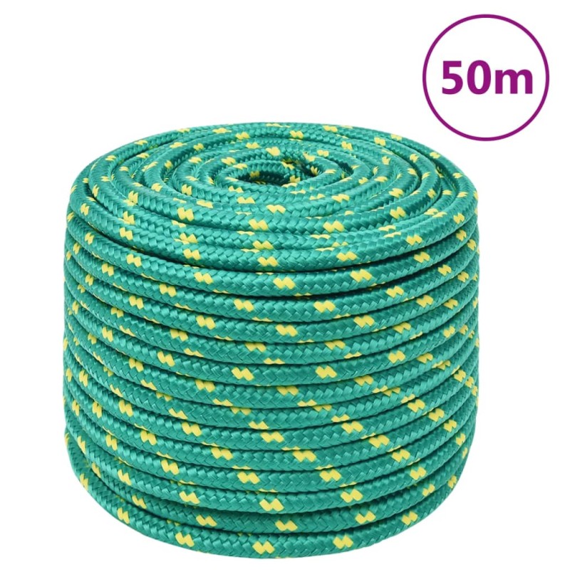 vidaXL Bootsseil Grün 12 mm 50 m Polypropylen vidaXL Bootsseil Grün 12 mm 50 m Polypropylen