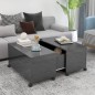 vidaXL Couchtisch Hochglanz-Grau 75x75x38 cm Holzwerkstoff vidaXL Couchtisch Hochglanz-Grau 75x75x38 cm Holzwerkstoff