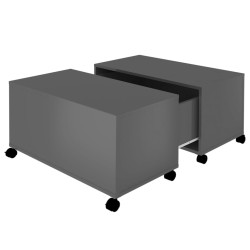 vidaXL Couchtisch Hochglanz-Grau 75x75x38 cm Holzwerkstoff